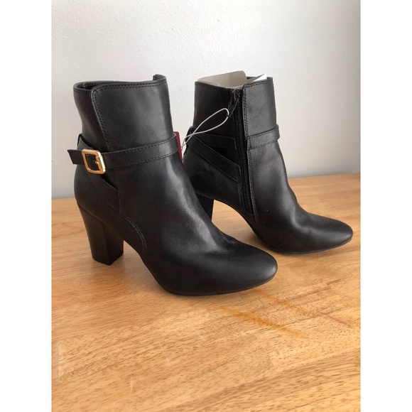 Merona Shoes - NWT, Merona, Black Leather Heeled ankle Boots. 8M
